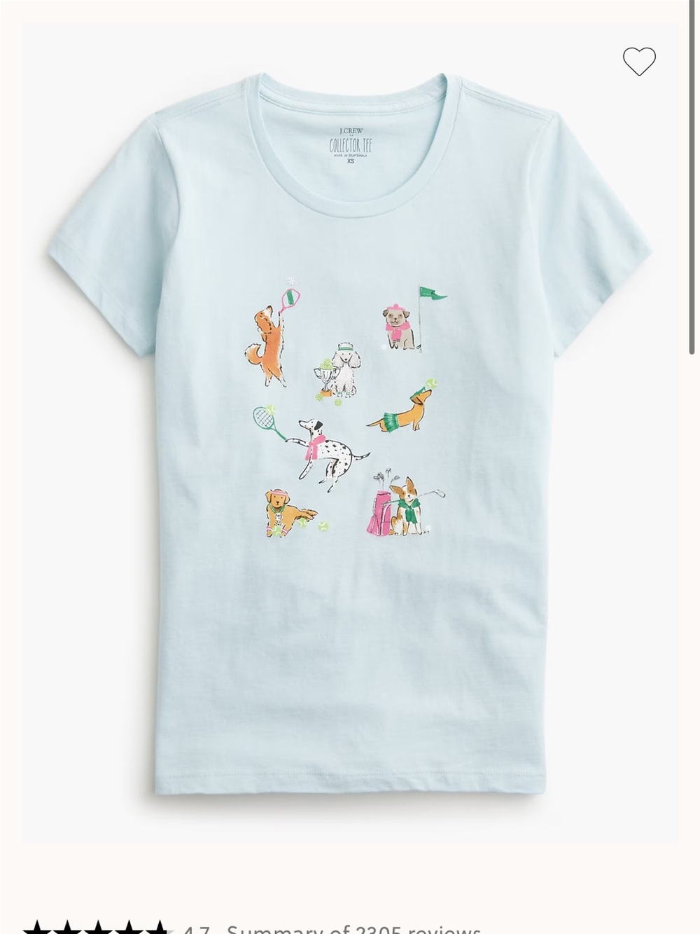 J. Crew Sporty dogs graphic tee M Women’s